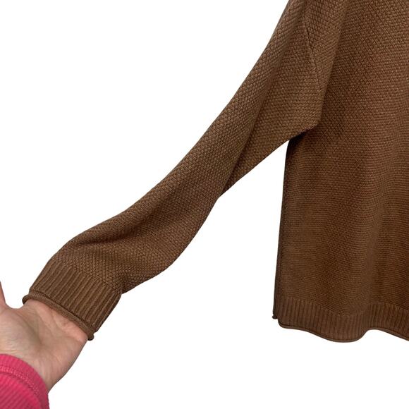 Minimalist‎ Brown Mock Neck Sweater Merokeety Medium Quiet Luxury - Picture 3 of 7